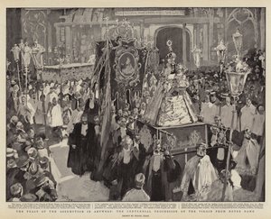Högtiden för antagandet i Antwerpen, Jungfruens hundraåriga procession från Notre Dame